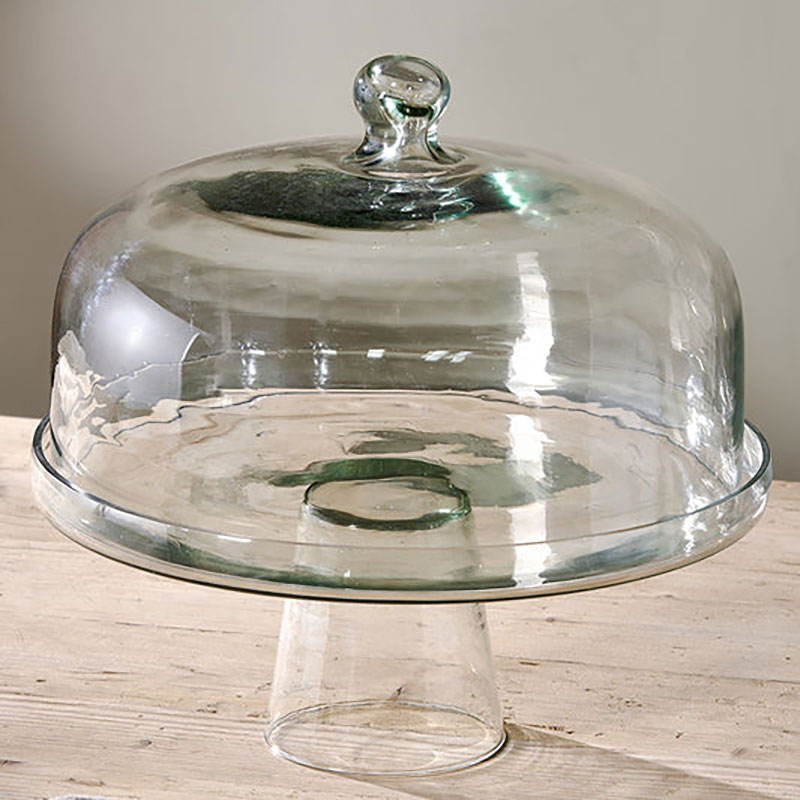 Banjara Glass Dome Cake Stand, D30cm, Clear-2