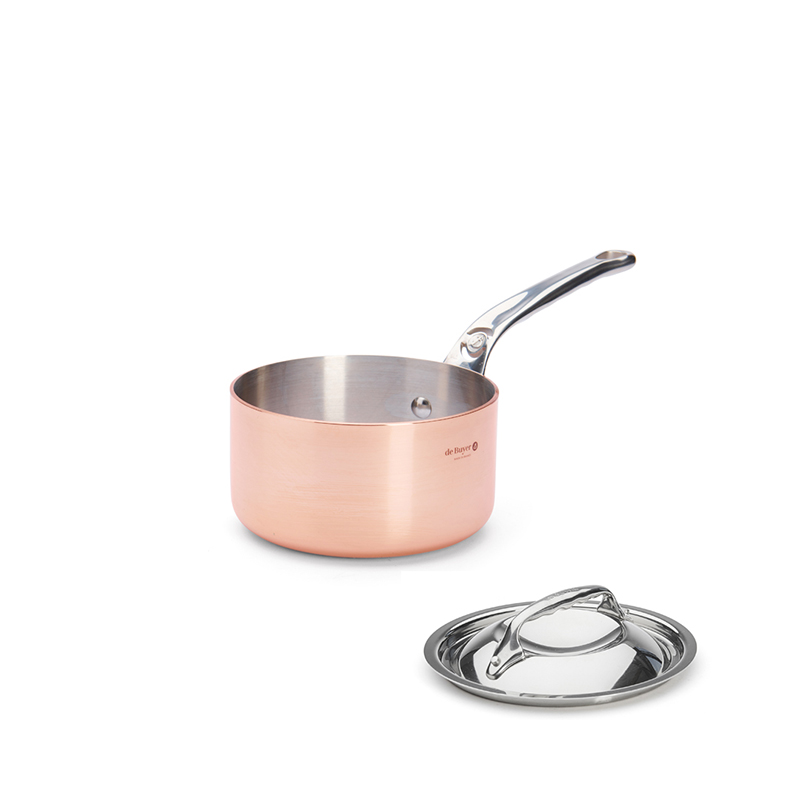 Prima Matera Saucepan with Lid, 14cm, Copper-0