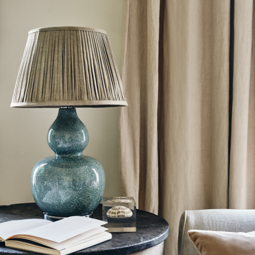 Calabash Table lamp (base only), H42 x D28cm, Pebble Ceramic-0