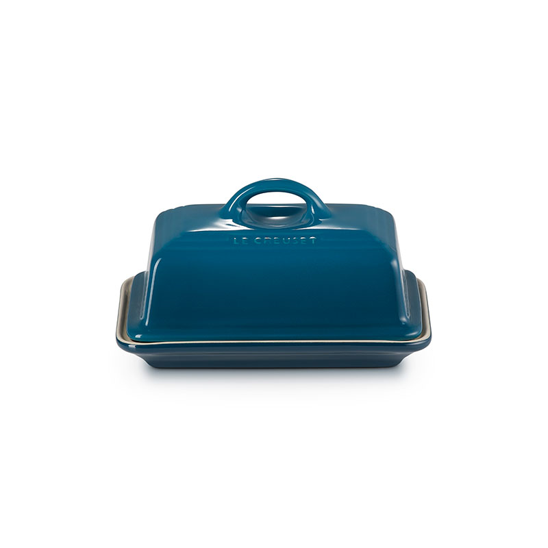 Stoneware Butter dish, 17cm, Deep Teal-1