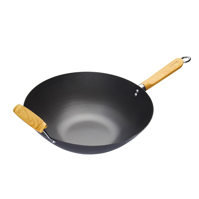 Oriental Carbon Steel Non Stick Wok, D35cm-0