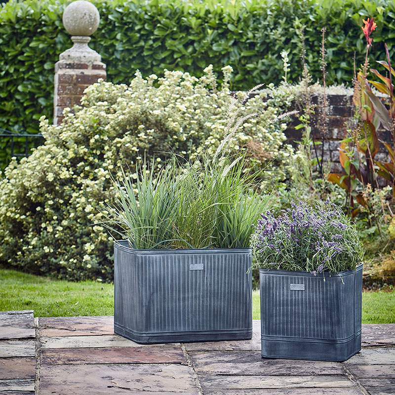 Hampton Planter, D50cm, Galvanised-0