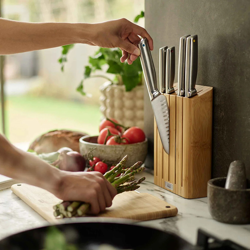 Elevate 5 Piece Knife Block, Bamboo-0