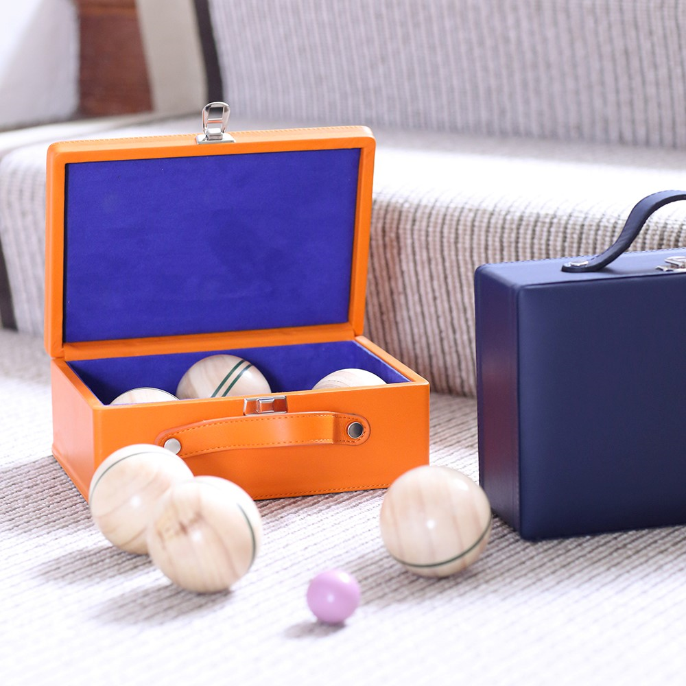 Luxury Indoor Boules Set, Tangerine-1