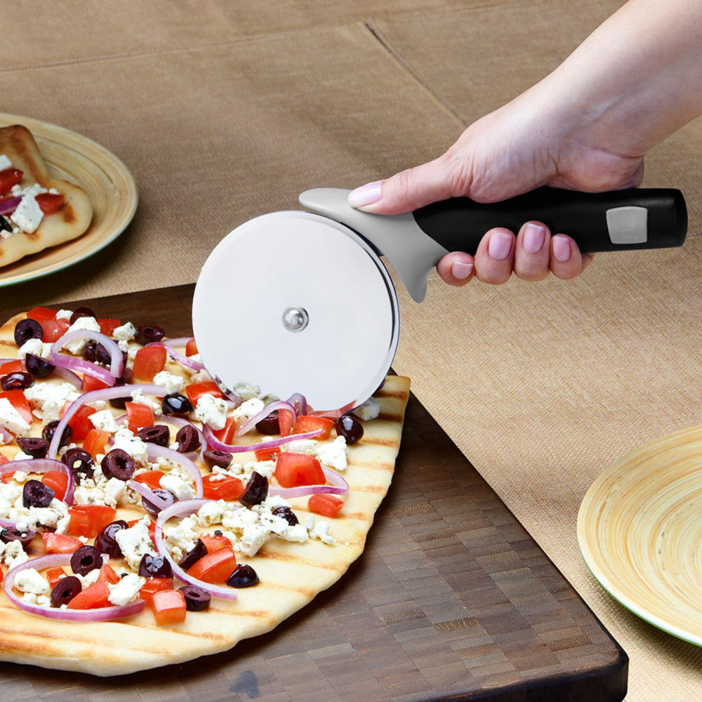 Pizza cutter, L23.5cm, Silver/Black-3