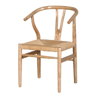 Chair, Wishbone Open Back, Antique Oak, Antiqued Oak-0