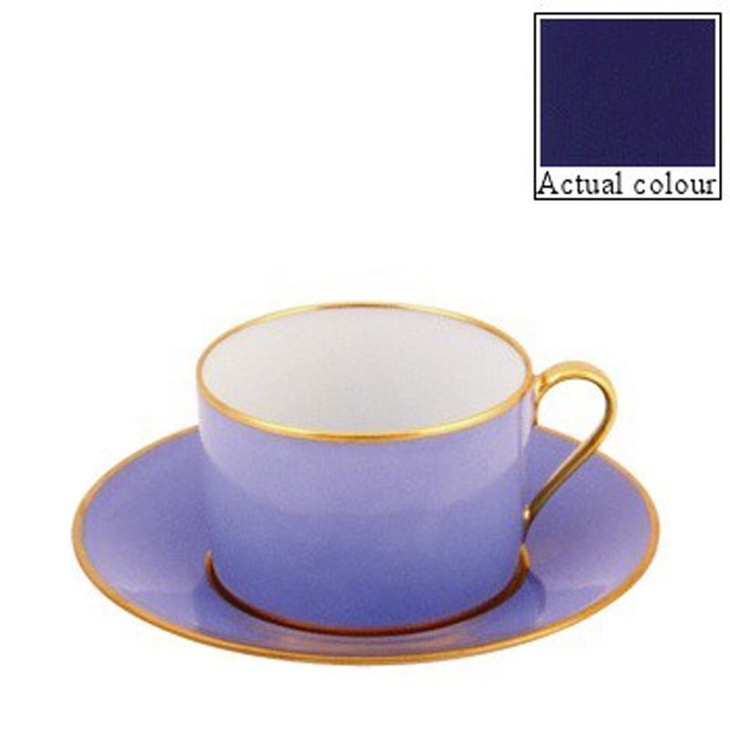 Sous Le Soleil Empire Coffee Cup & Saucer, 90ml, Matt Gold Classic Sevres Blue-0