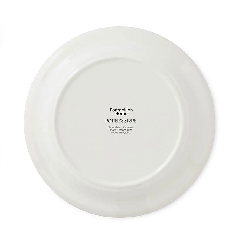 Potter's Stripe Set of 4 Dinner Plates, D26cm, Green-6