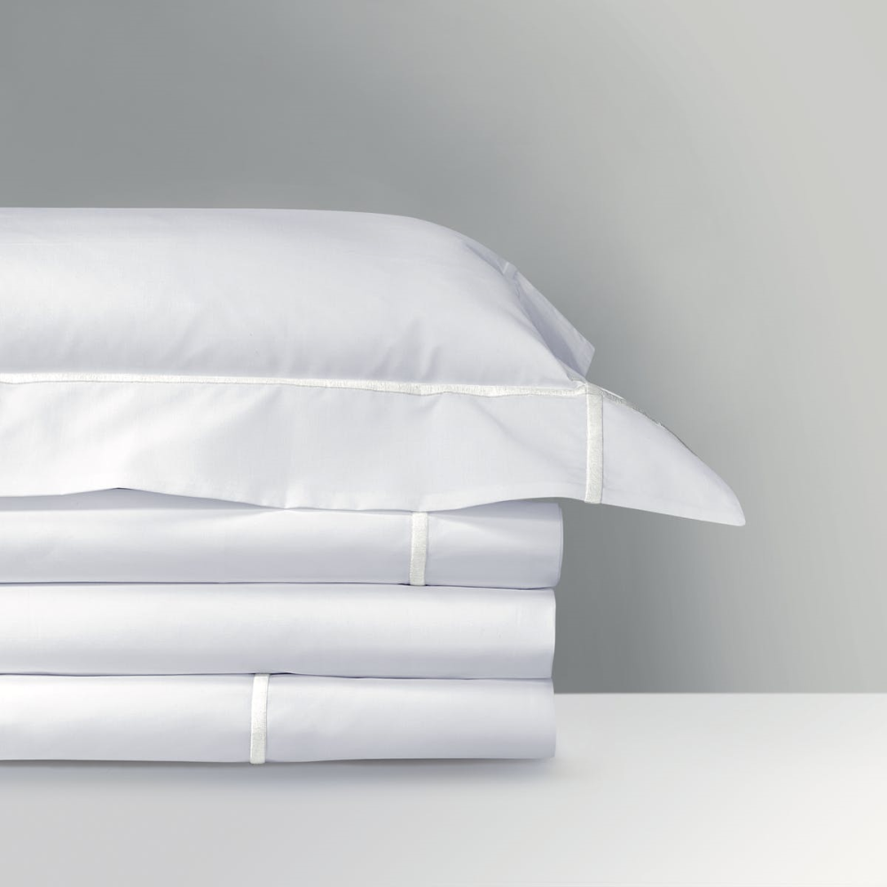 Athena - 500 Thread Count Cotton Percale King duvet cover, 240 x 220cm, Blanc-2