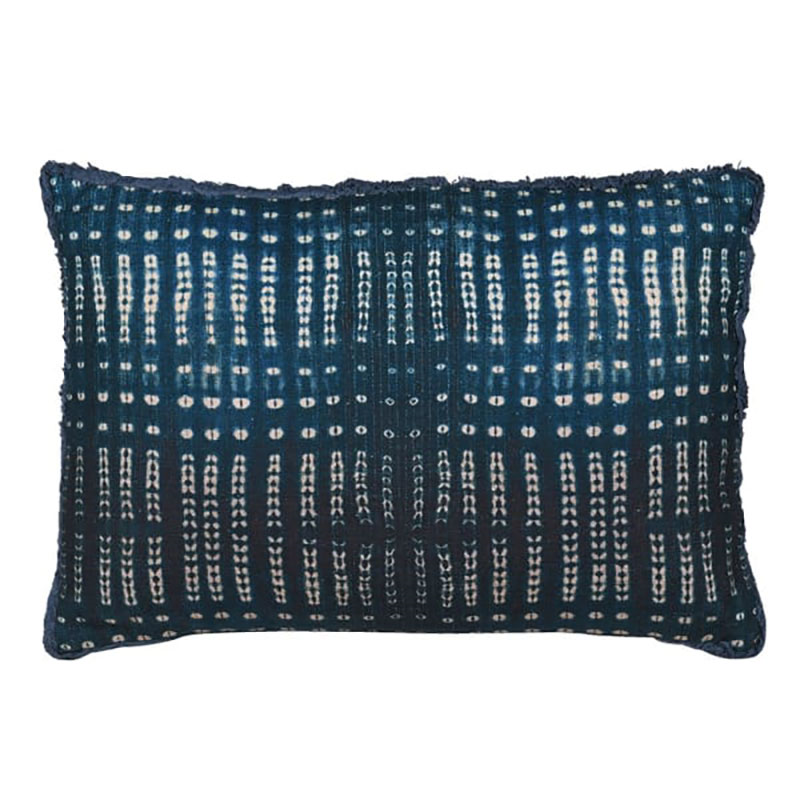 Shibori Cushion Cover, 40 x 60cm, Blue-0