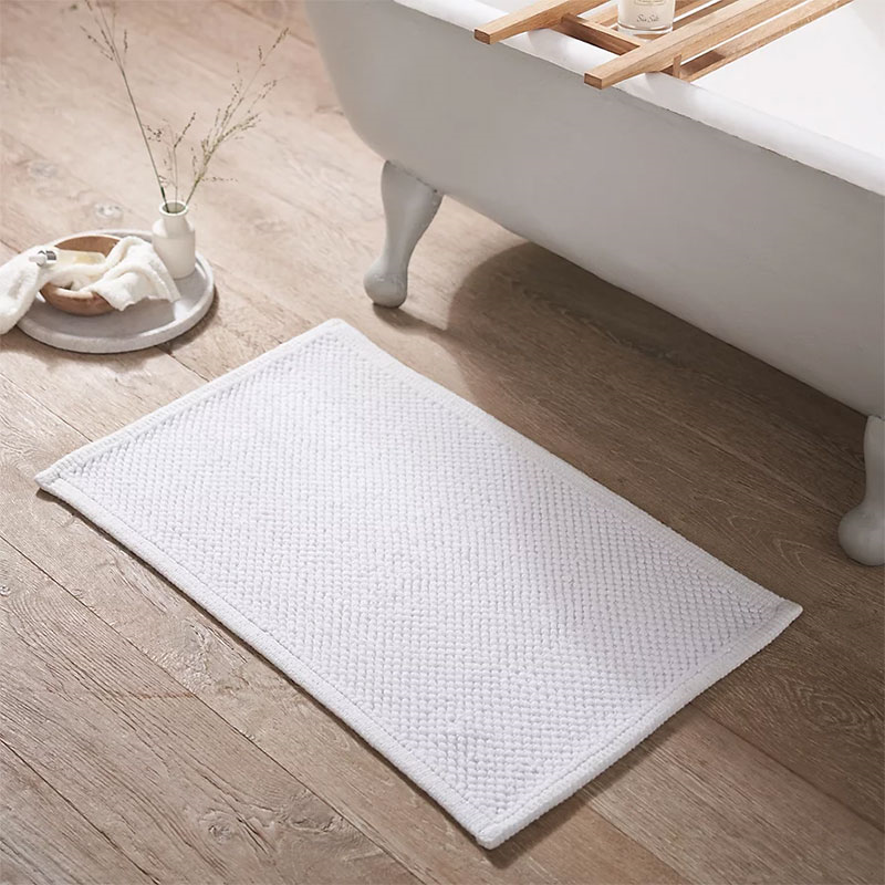 Arno Large Bath Mat, 70 x 110cm, White-0