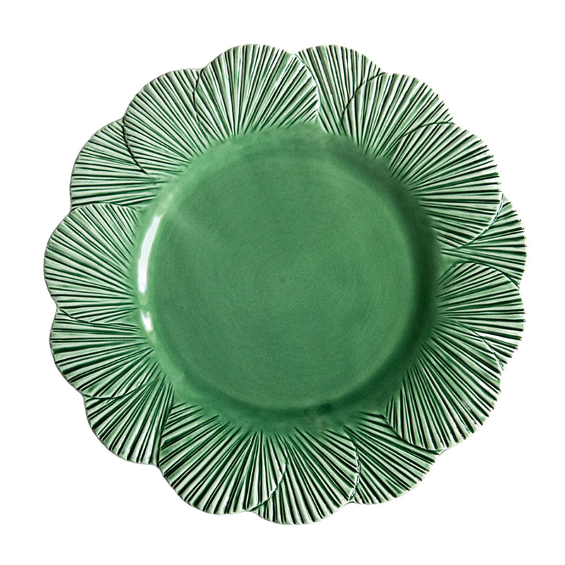 Laguna Shell Set of 4 Dinner Plates, H 3cm, W 28cm, D 28cm, Green-2