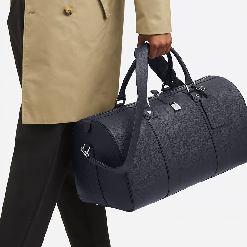 Boston Travel Bag, Navy Pebble-2