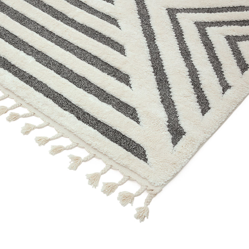 Arianna shard shaggy moroccan rug, 200 x 290cm, Cream-2