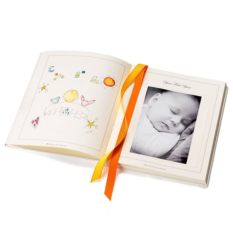 Deluxe Baby Record Book, H26.5 x W21.5cm, Ivory-1