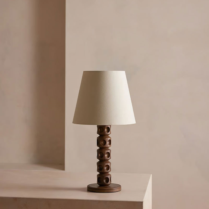 Francesca Table Lamp, H65cm, Brown-2