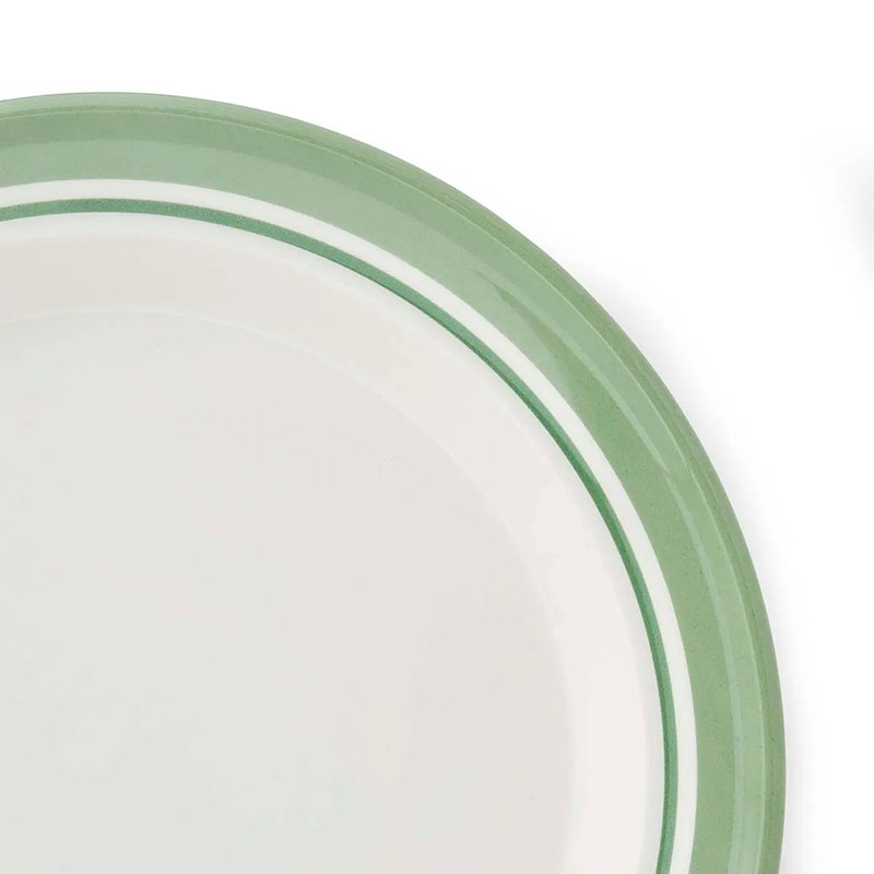 Potter's Stripe Set of 4 Dinner Plates, D26cm, Green-7