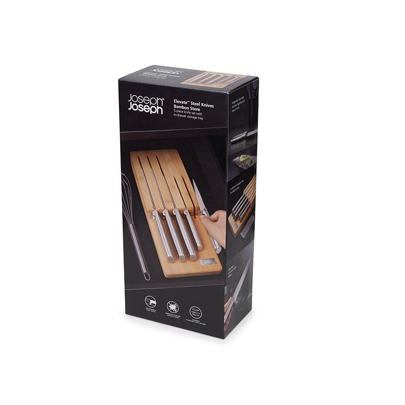 Elevate 5 Piece Knife Set with Storage, Bamboo-2