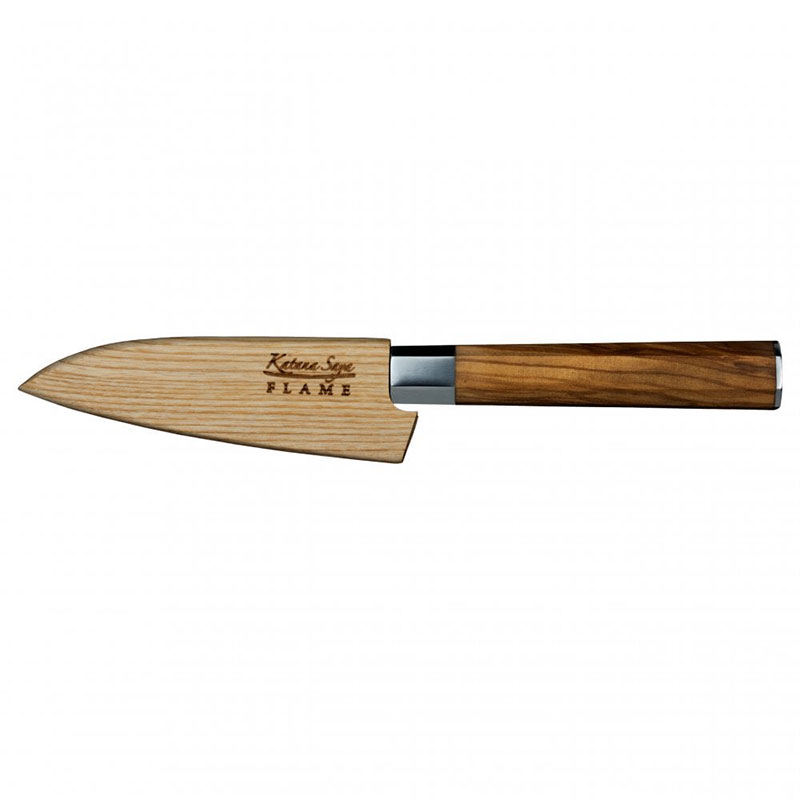 Flame Paring Knife, 9cm, Olive Wood-1