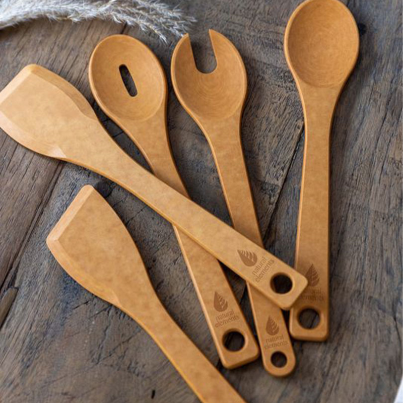 Natural Elements Eco-Friendly Wood Fibre Four Piece Utensil Set-0