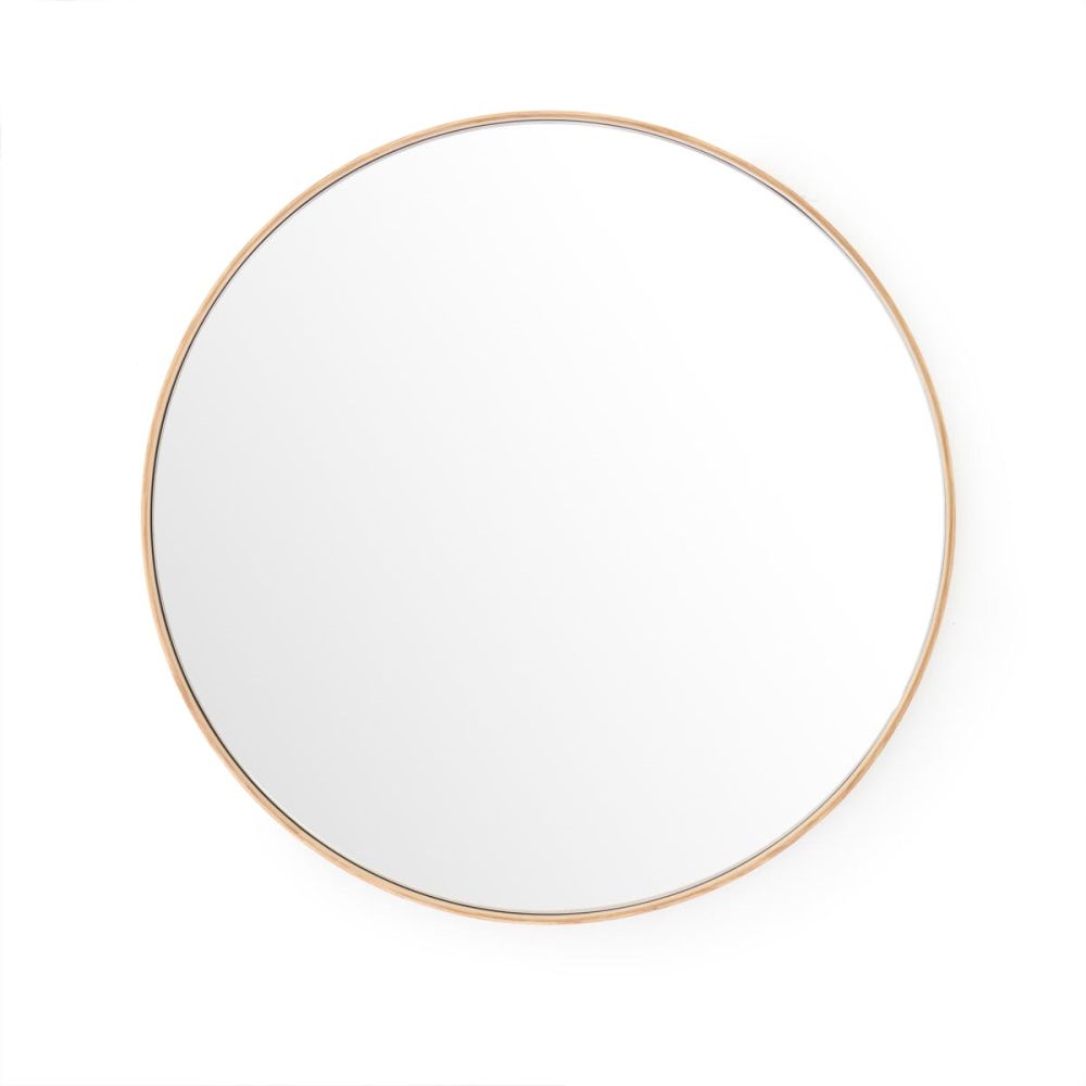 Glance -660 Round wall mirror, Dia66cm, Natural Oak-1