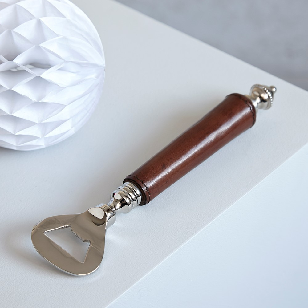 Bottle opener, 21cm, Tan Leather-1