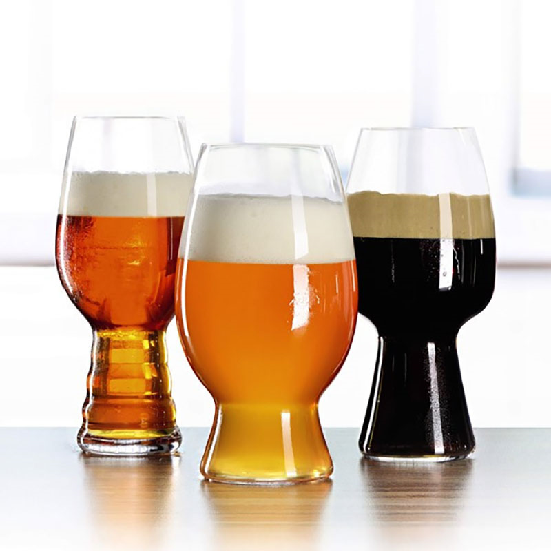 Craft Beer Set of 3 Tasting Glasses, Clear-0