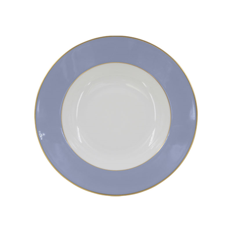 Sous Le Soleil Soup Plate, D22.5cm, Matt Gold Classic Ice Blue-0