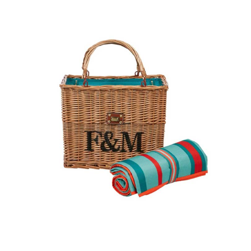 Hamper Tote with Waterproof Picnic Blanket-1