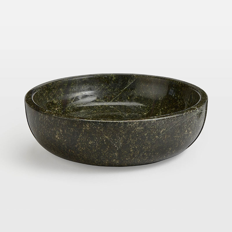 Mowbray Marble Serving Bowl, D25cm, Green-0