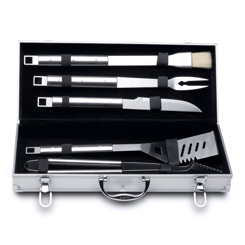 Essentials, 6 Piece BBQ Case, Silver-0