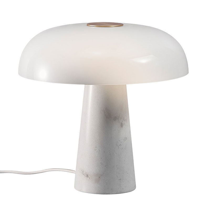 Glossy Table Lamp, H32cm, Opal white-4