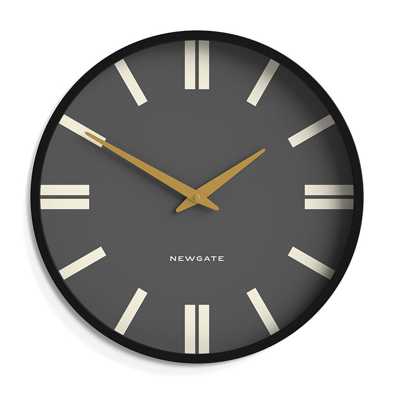 Plaza Wall Clock, D43cm, Black-1