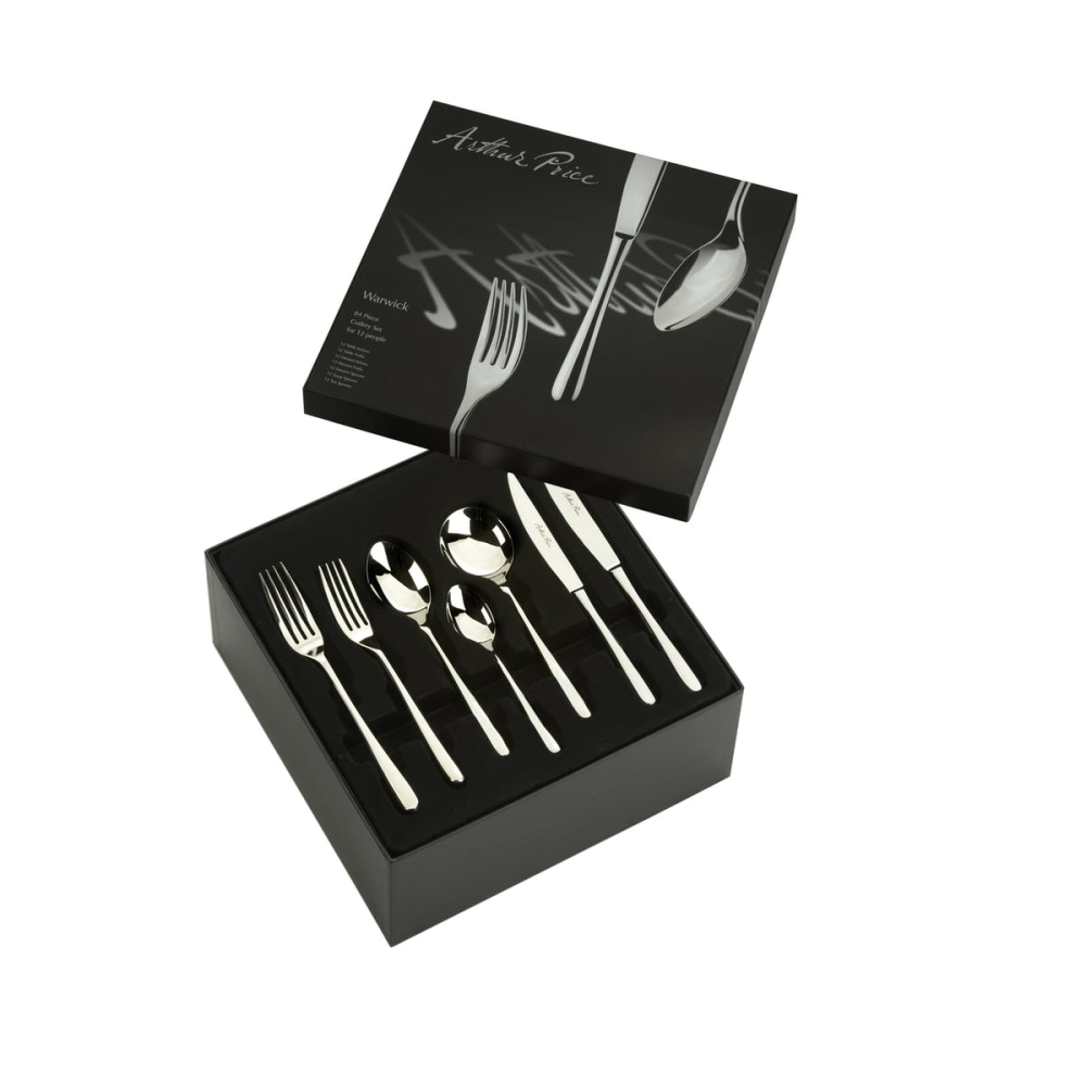 Warwick 84 piece cutlery set, Stainless Steel-0