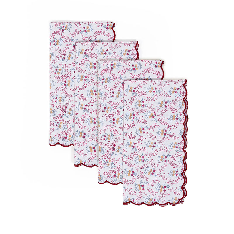 Little Flowers Set of 4 Napkins, 50 x 50cm, Pink-1