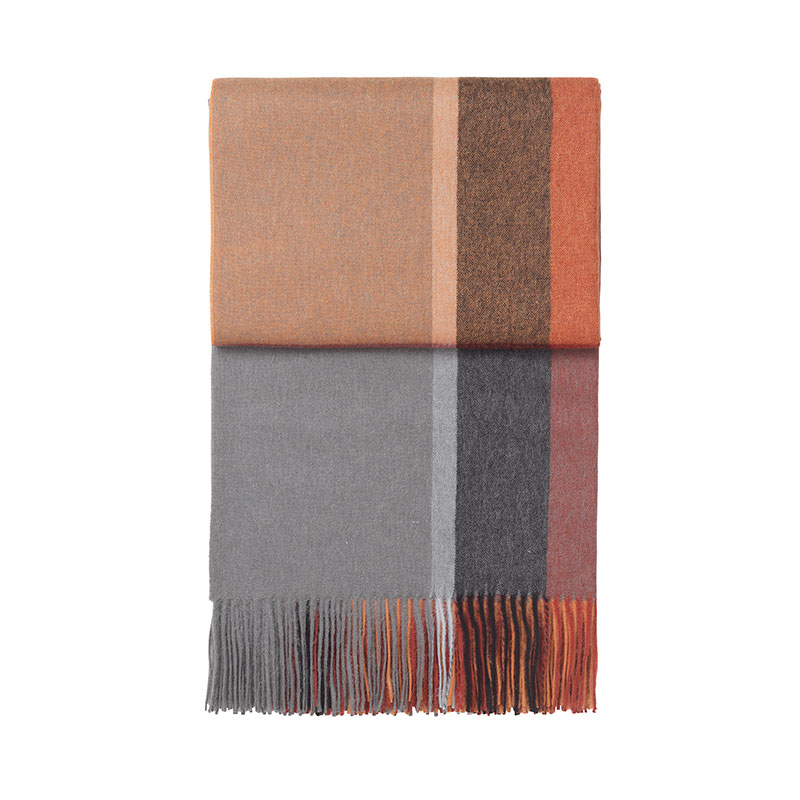 Manhattan Plaid Throw, H200cm x W130cm, Terracotta/Red Magma-0