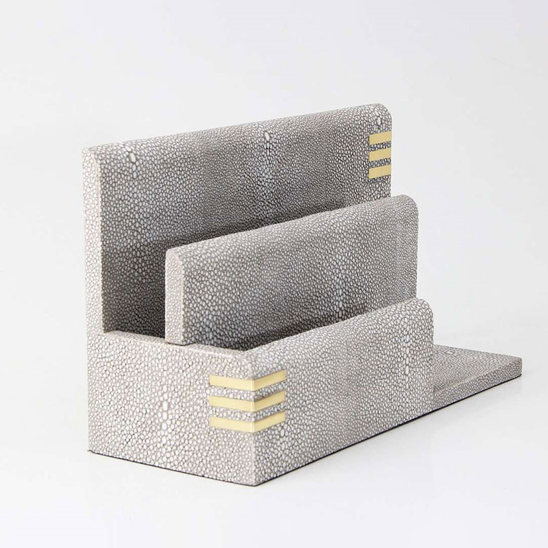 Christie Letter Rack, 26 x 10 x 15cm, Barley Shagreen-4