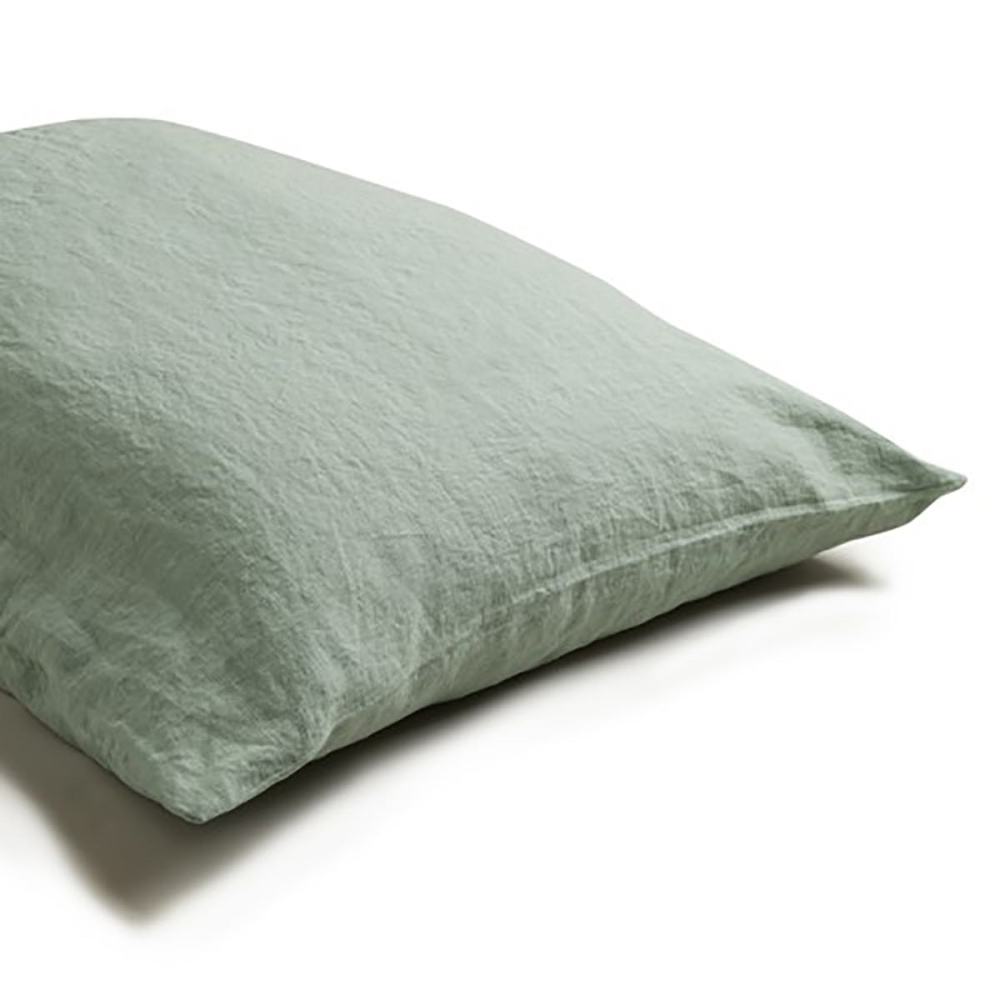 Pair of Super King Pillowcases, 50 x 90cm, Sage Green-0