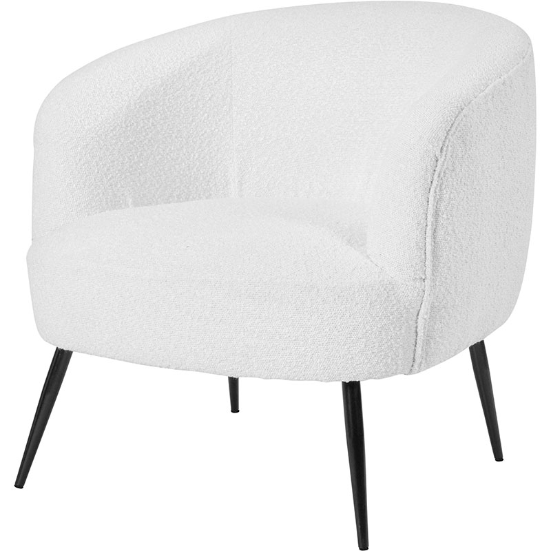 Siena Boucle Accent Chair, White-4