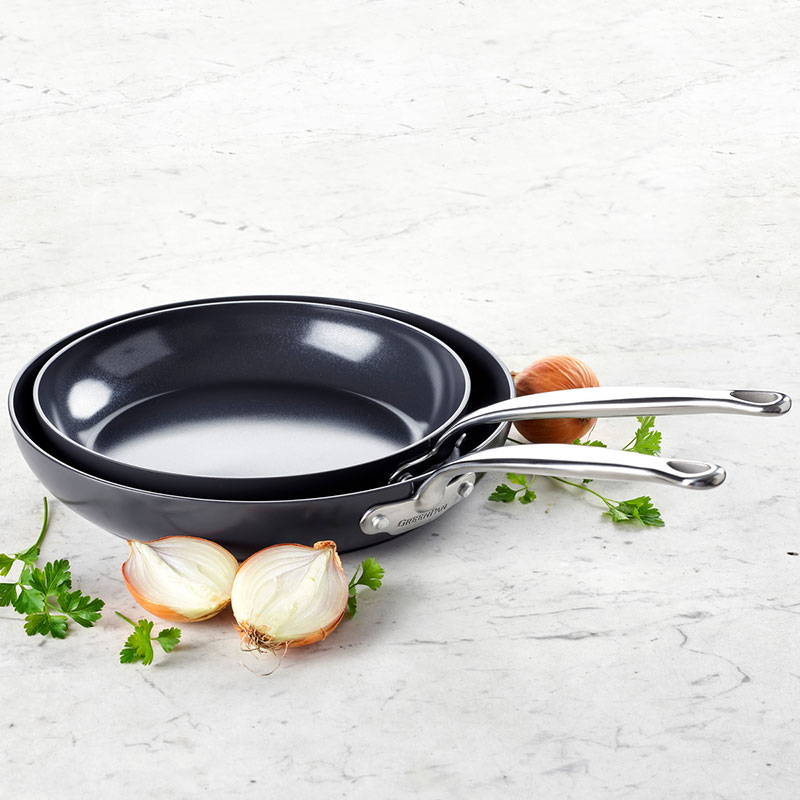 Barcelona Pro Non-Stick  Frying Pan Set with Pan Protector Sheet, 24, Black-1