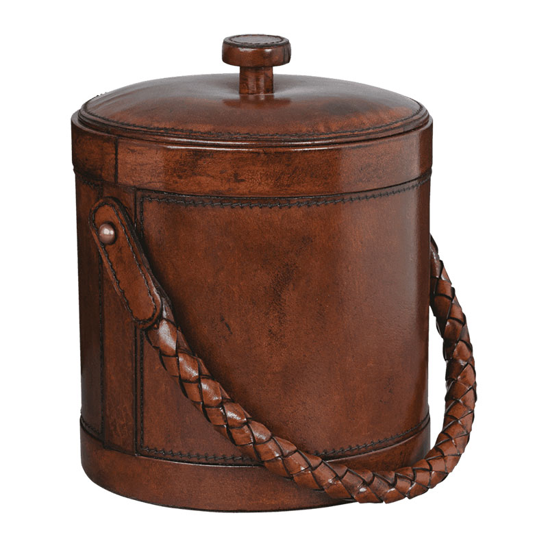 Aberdare Ice bucket, D21 x H32cm, Nut Brown Leather-0