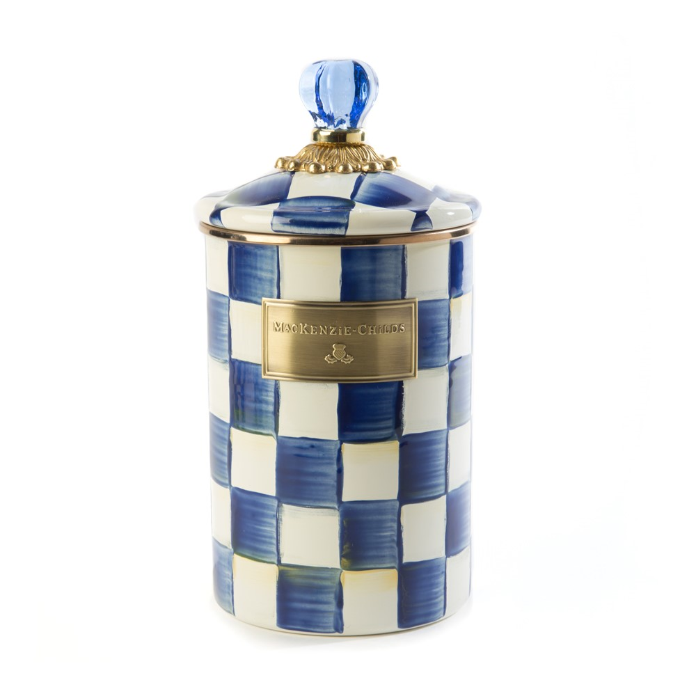 Royal Check Canister, 1.8L, Blue & White-0