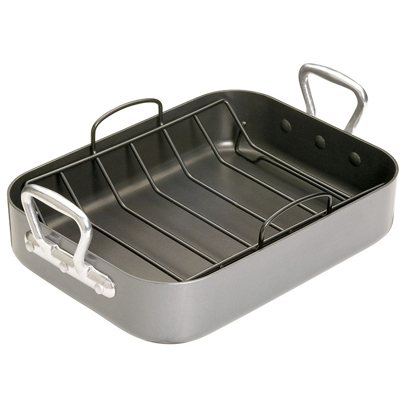 Non-stick roasting tin with rack, 40 x 28cm, Premium-0