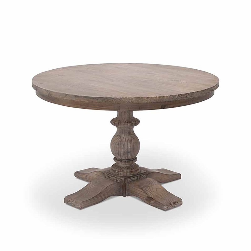 Topsham Round Dining Table, D120cm, Natural-1