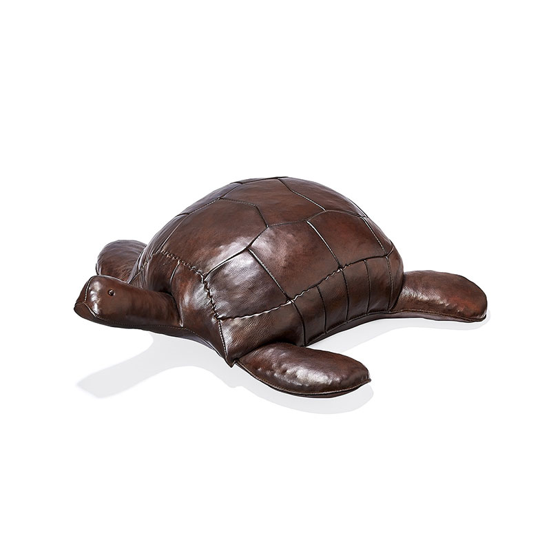 Hand Crafted Leather Galapagos Turtle, Medium-0