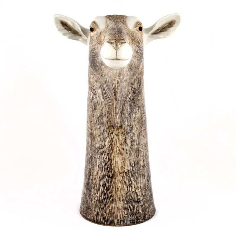 Goat Large Flower Vase, H26cm, Brown-0