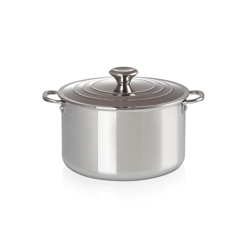 Signature Uncoated Stockpot with lid, 24cm, Stainless Steel-3