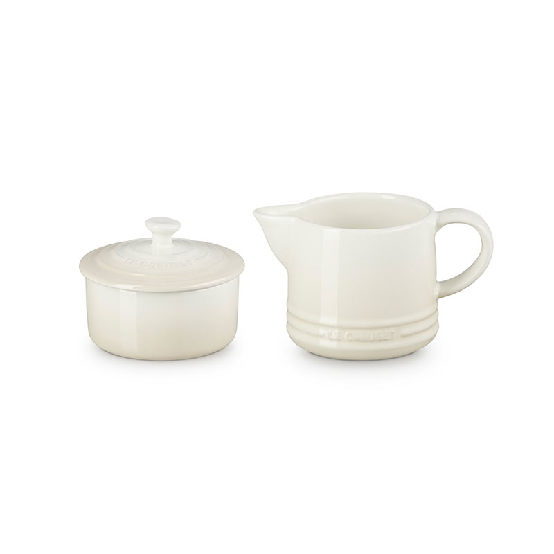 Stoneware Milk & Sugar Set, Meringue-0