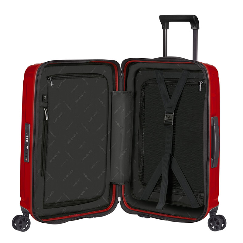 Nuon Cabin Suitcase, H55 x L40 x W20/23cm, Metallic Red-1