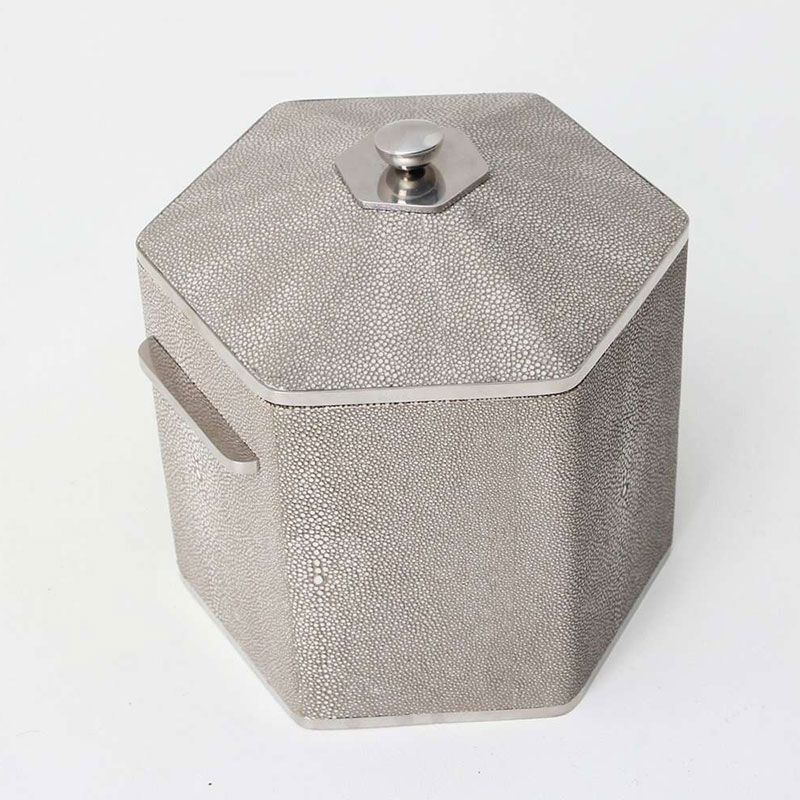 Ice Bucket, Barley Shagreen-6